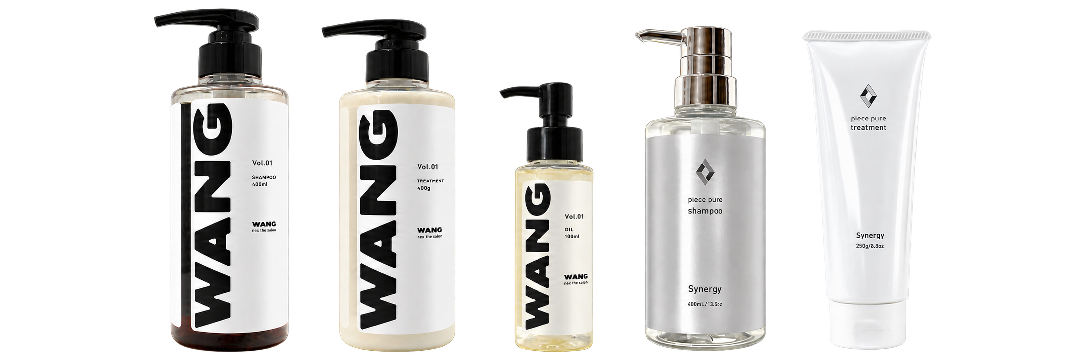 WANG シャンプー・トリートメント・オイル、Synergy シャンプー・トリートメント